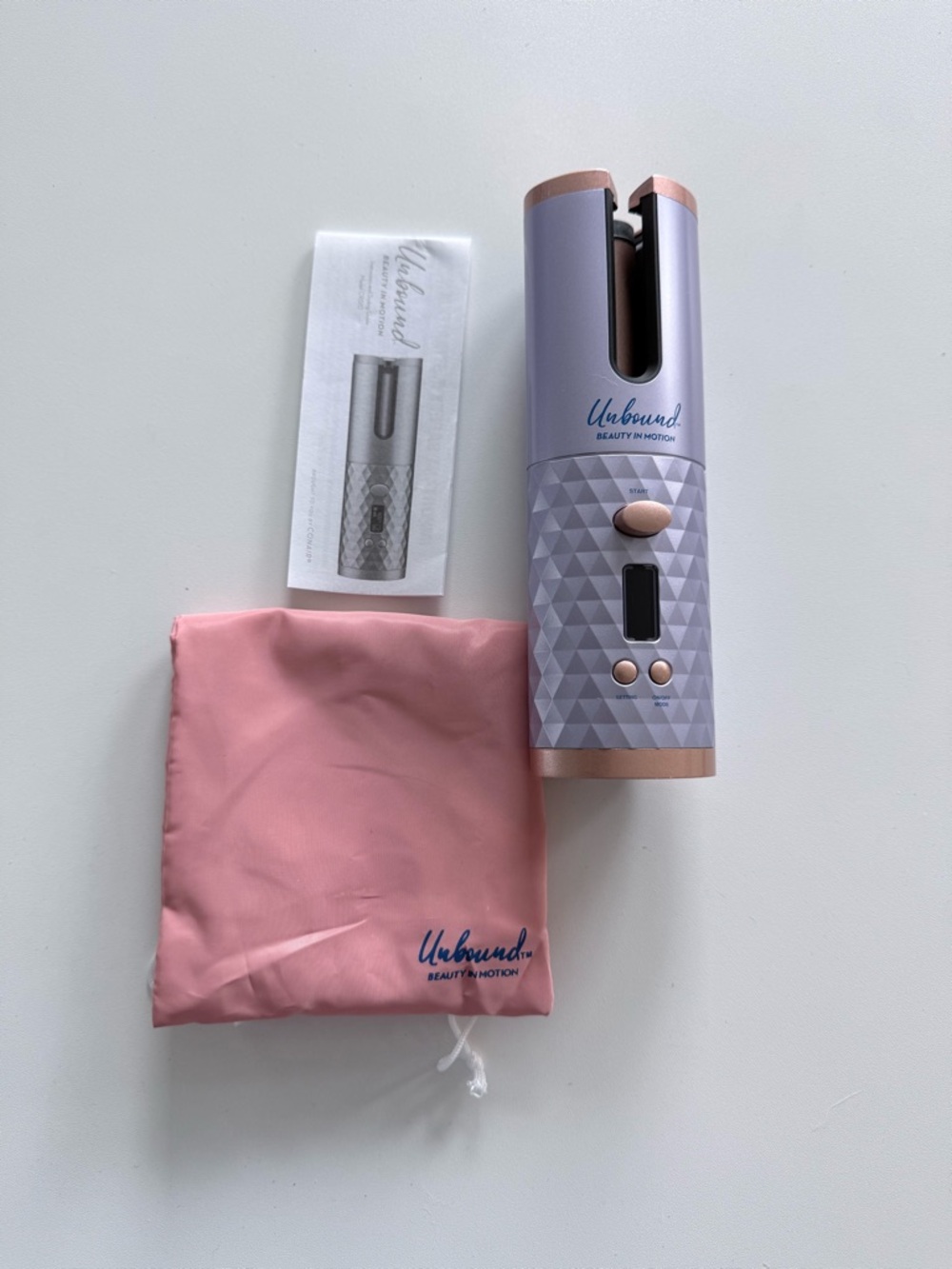 Unbound Beauty Auto Curler in Lilac with Rose Gold Accents